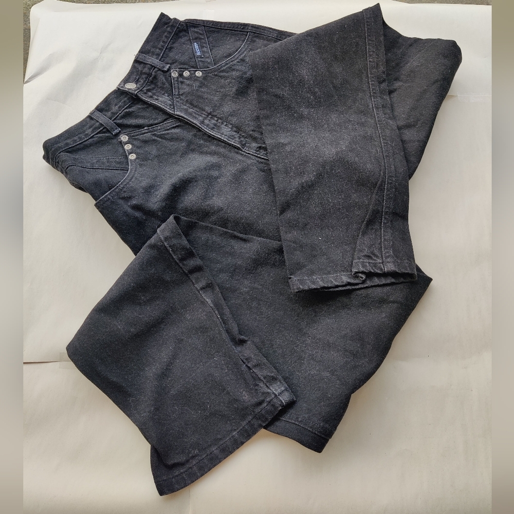 Vintage Rockies High Waisted Jeans Bare Back Faded Black Sz 29/9